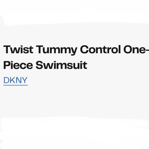 DKNY Bright Blue One-Piece Swim Suit with Twist Front - Picture 8 of 9